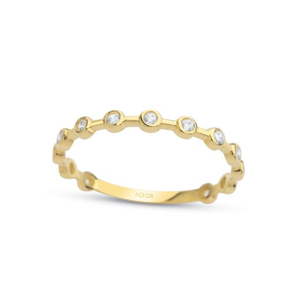 Altın Tam Tur Taşlı Yüzük