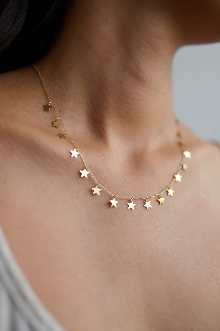 ALTIN SIRALI YILDIZ KOLYE