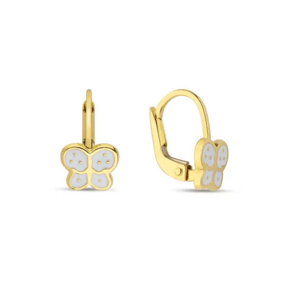 ALTIN KELEBEKLİ ÇOCUK KÜPESİ