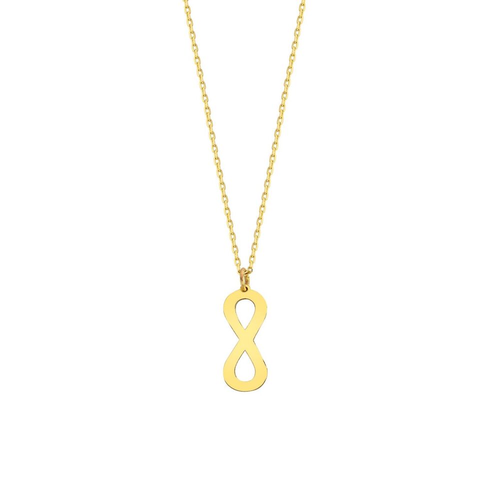 Altın Sade Sonsuzluk Kolye