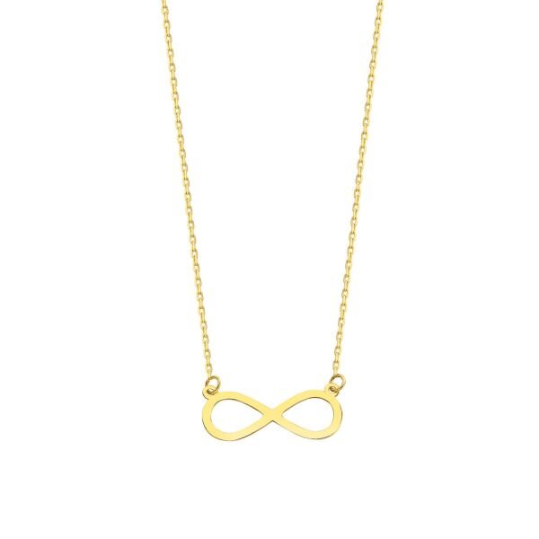 Altın Minimal Sonsuzluk Kolye