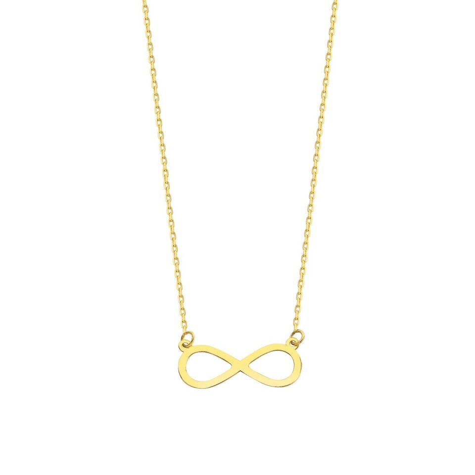 Altın Minimal Sonsuzluk Kolye