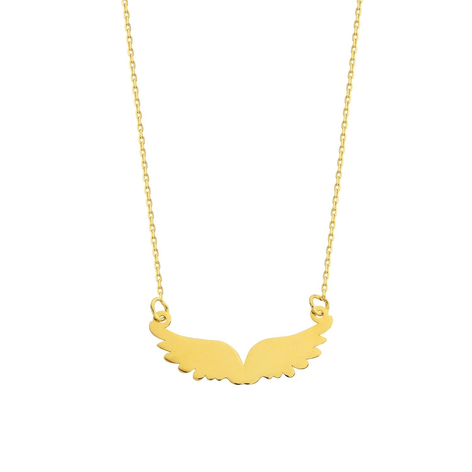 Altın Sade Melek Kanadı Kolye