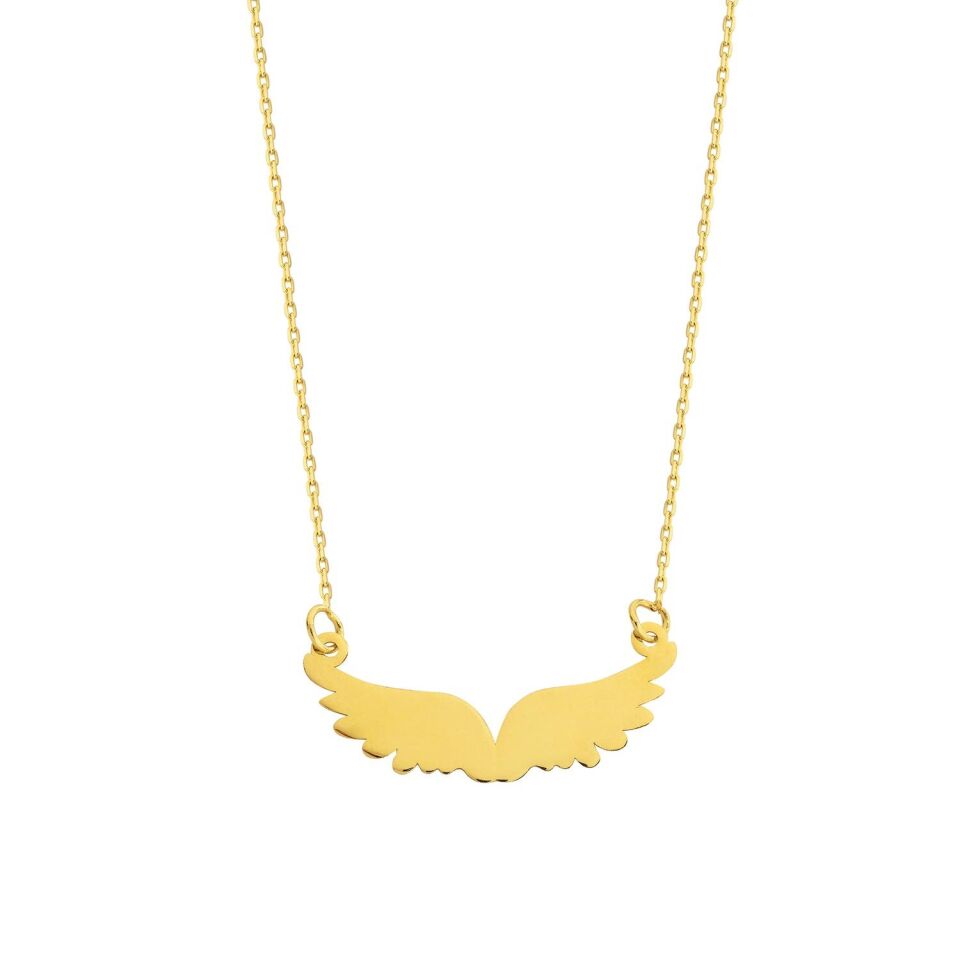 Altın Sade Melek Kanadı Kolye