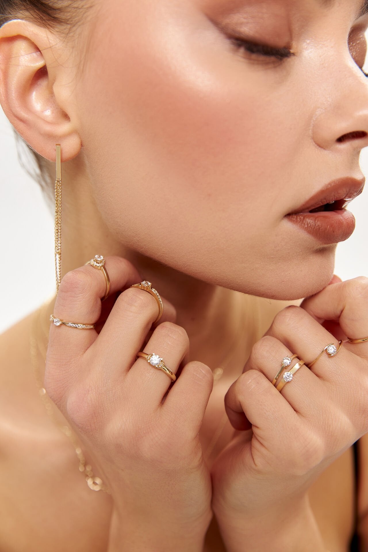 Altın Tektaş Tasarım Yüzük