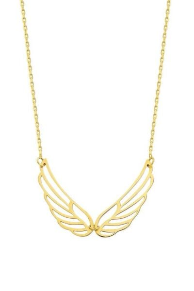 Altın Kanat Form Melek Kolye