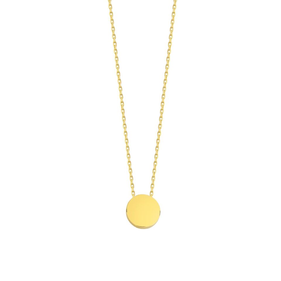 Altın Mini Plaka Kolye