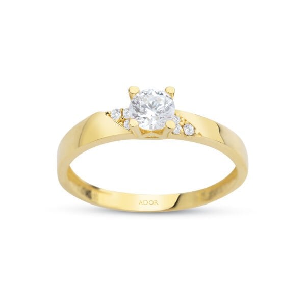 ALTIN TASARIM TEKTAŞ YÜZÜK