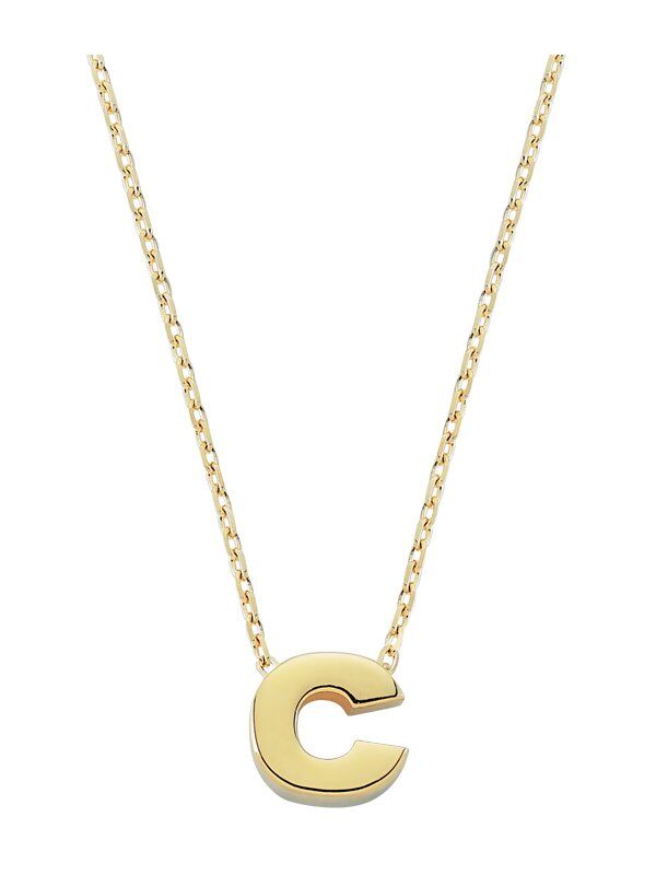 C Harfli Altın Kolye