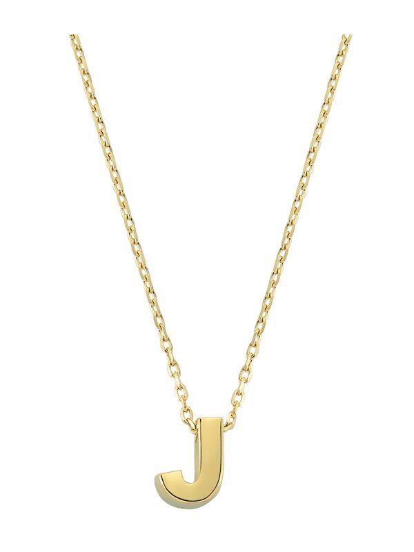 J  Harfli Altın Kolye