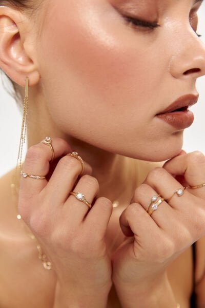 ALTIN TEKTAŞ YÜZÜK