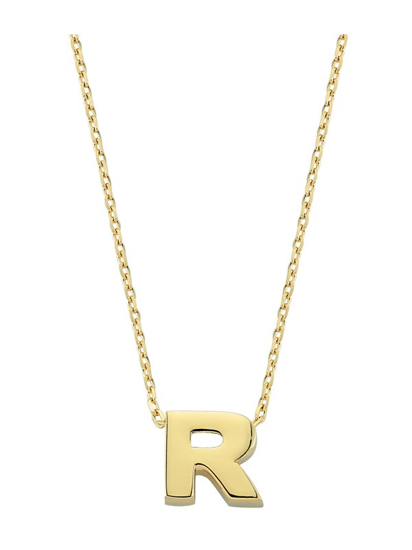 R Harfli Altın Kolye