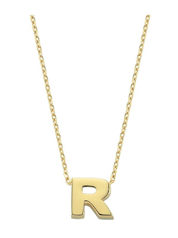 R Harfli Altın Kolye