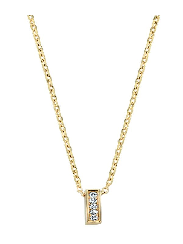 Altın Taşlı I Harf Kolye