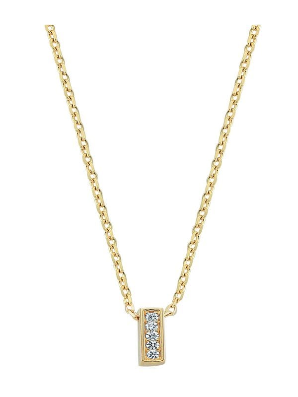 Altın Taşlı I Harf Kolye