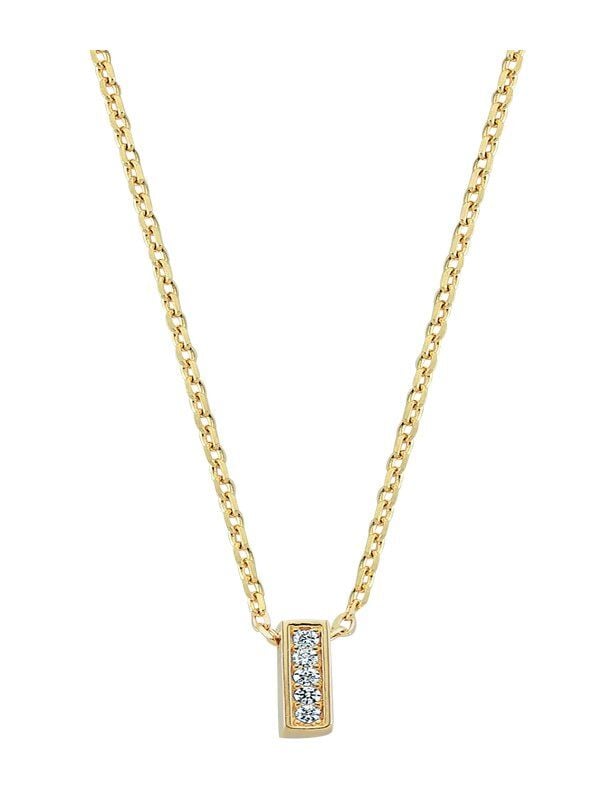 Altın Taşlı I Harf Kolye