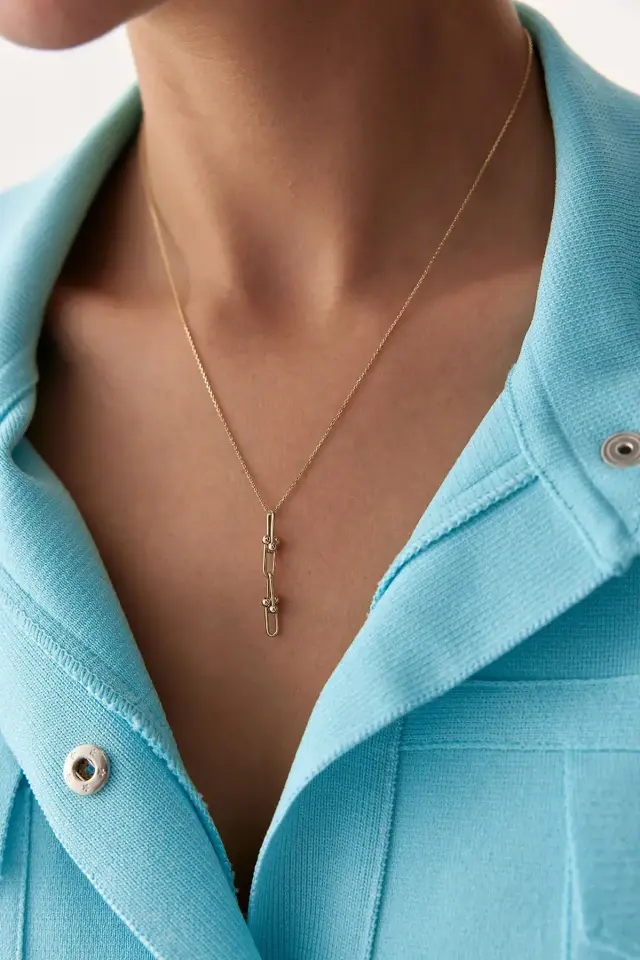 Altın İkili Tifany Kolye