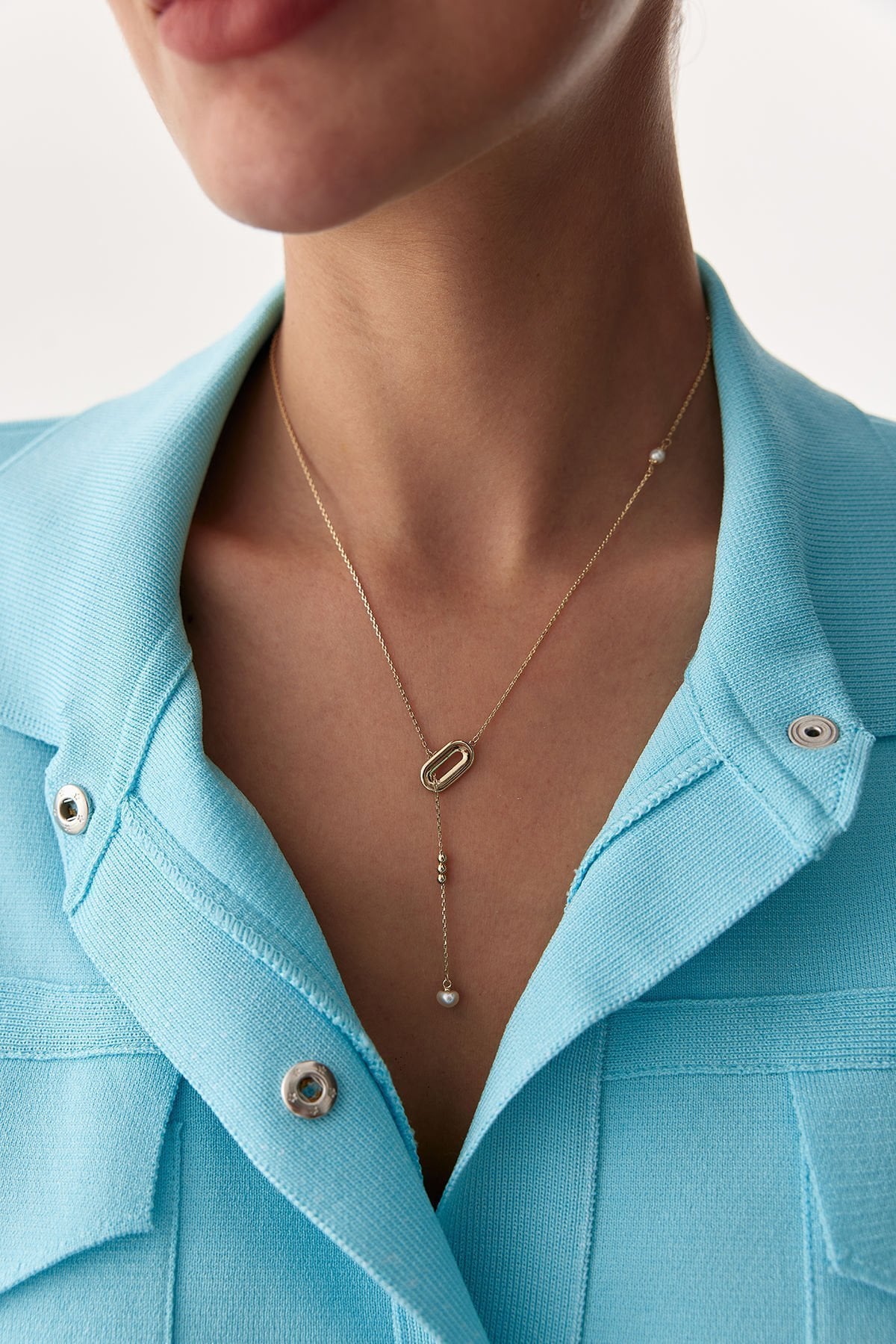 Altın İnci Tasarım Kolye