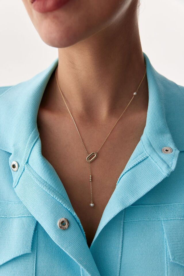 Altın İnci Tasarım Kolye