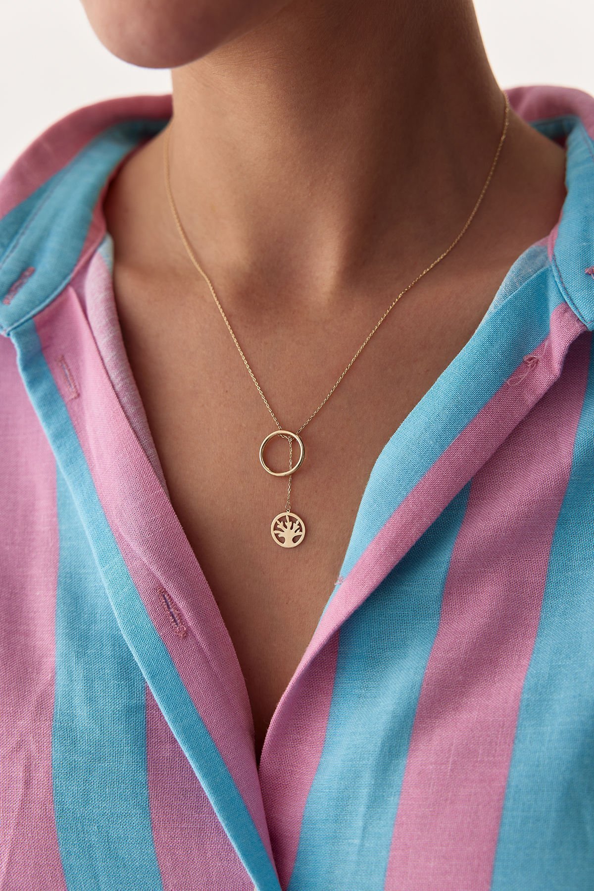 Altın Sallantılı Hayat Ağacı Kolye