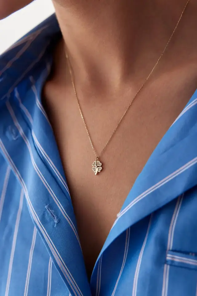 Altın Şans Yoncası Kolye