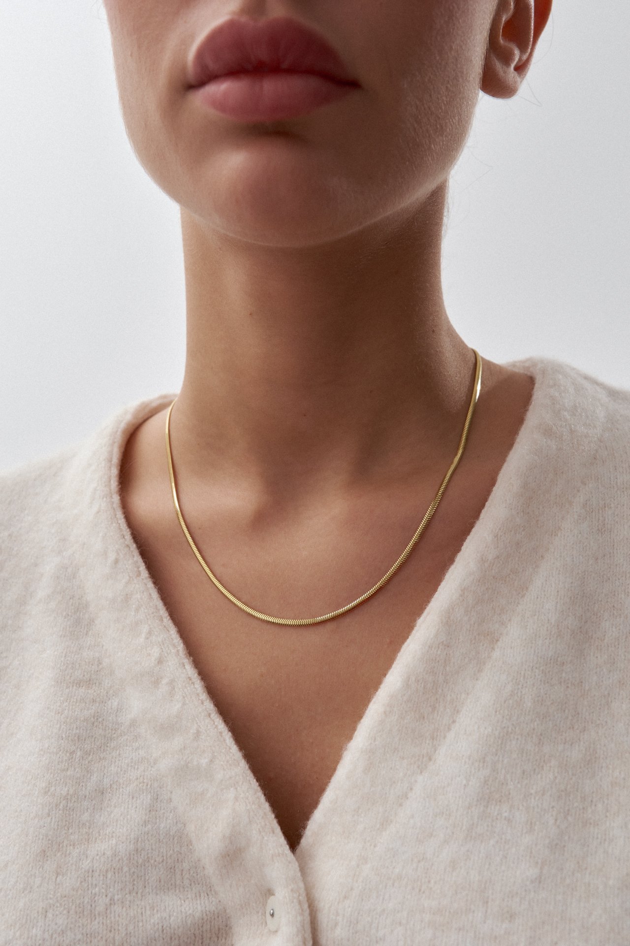 Altın Kalın Balık Sırtı Zincir