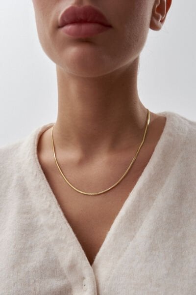 Altın Kalın Balık Sırtı Zincir