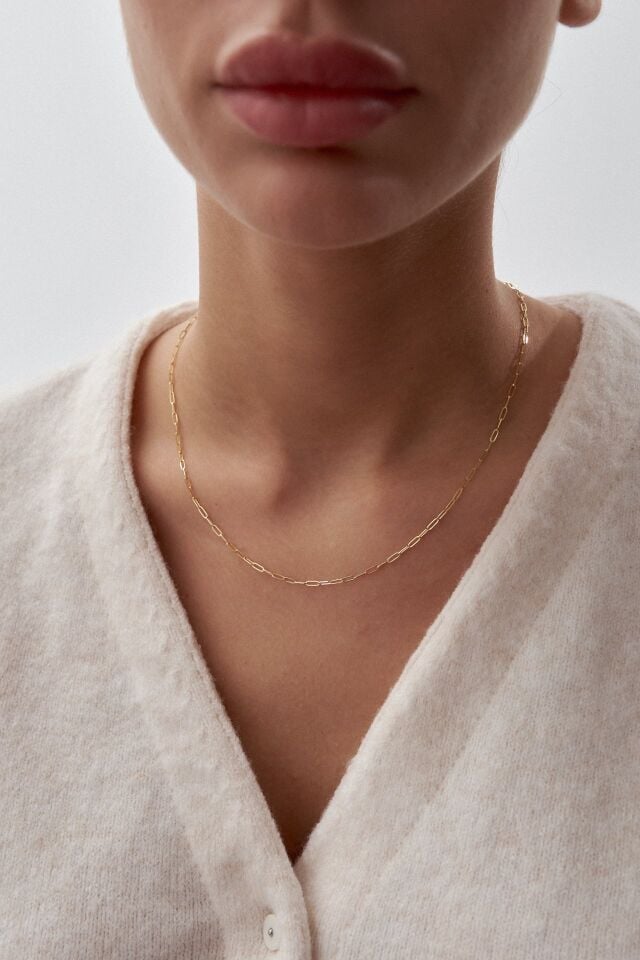 Altın İnce Ataç Zincir