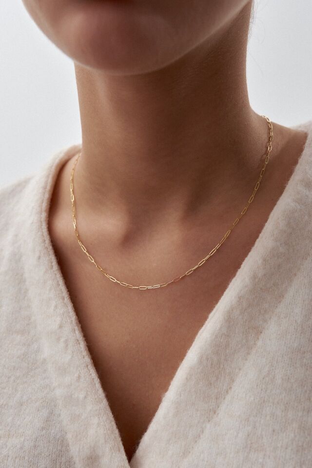 Altın İnce Ataç Zincir