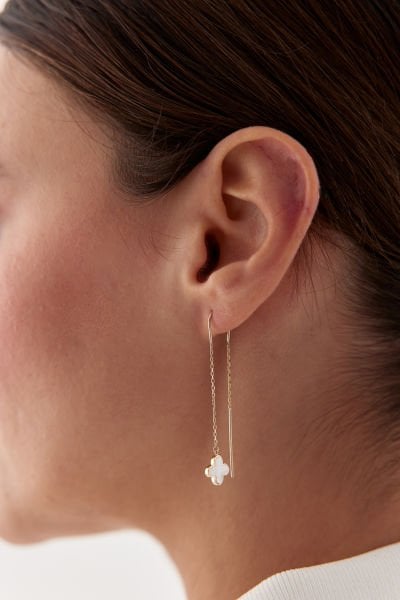 ALTIN SEDEF TAŞLI YONCA KÜPE