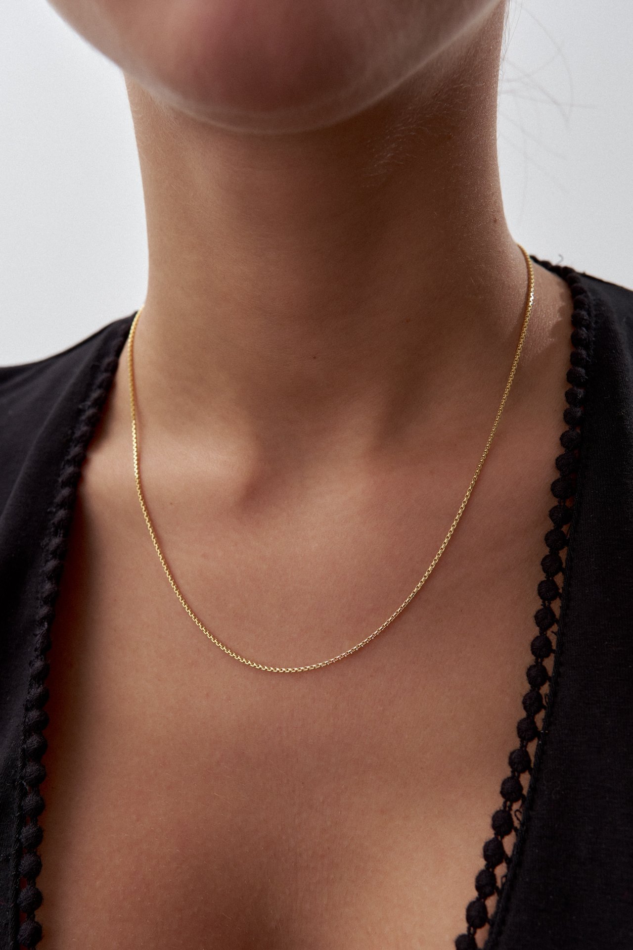 Altın Yuvarlak Küp Zincir