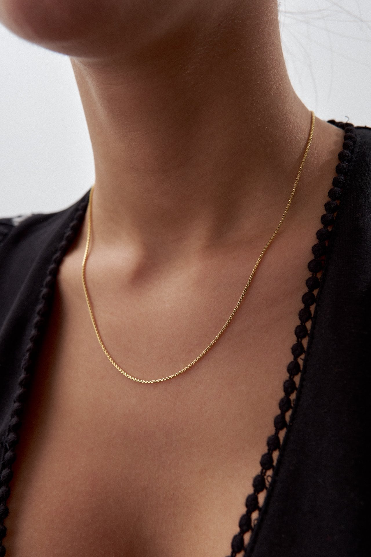 Altın Yuvarlak Küp Zincir