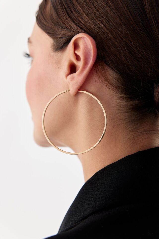 Altın Large Halka Küpe