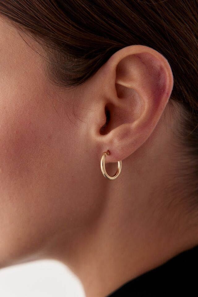 Altın Mini Halka Küpe