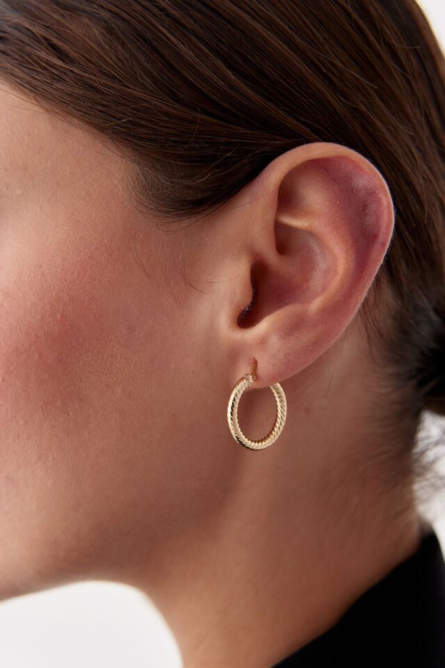 Altın Burgu Halka Küpe