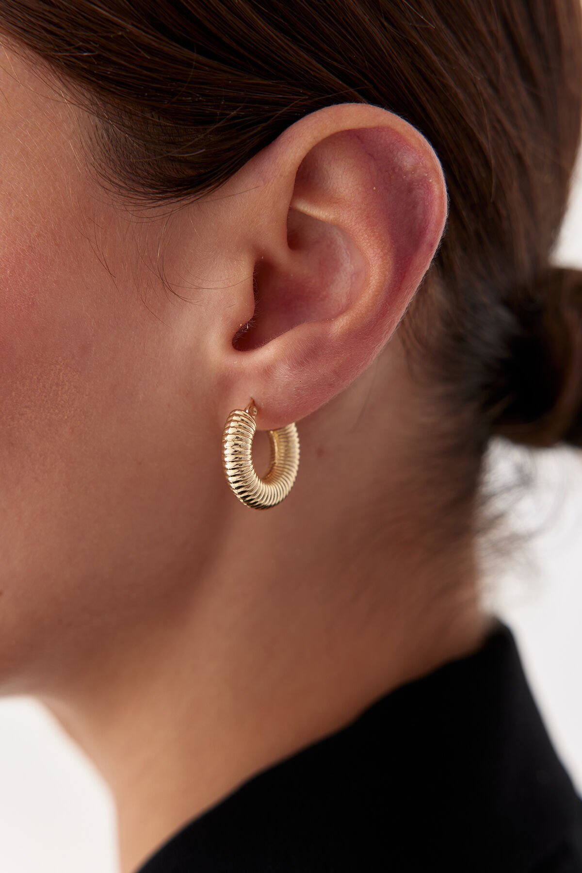 ALTIN MİDİ HALKA KÜPE