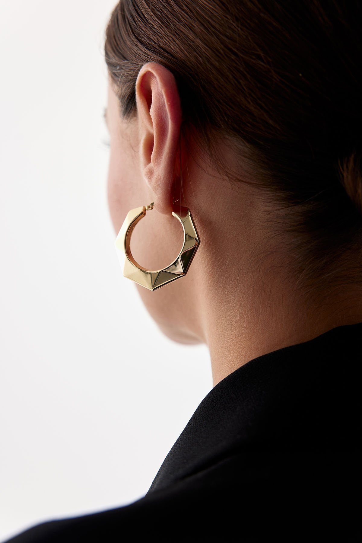 Altın Modern Kesim Küpe