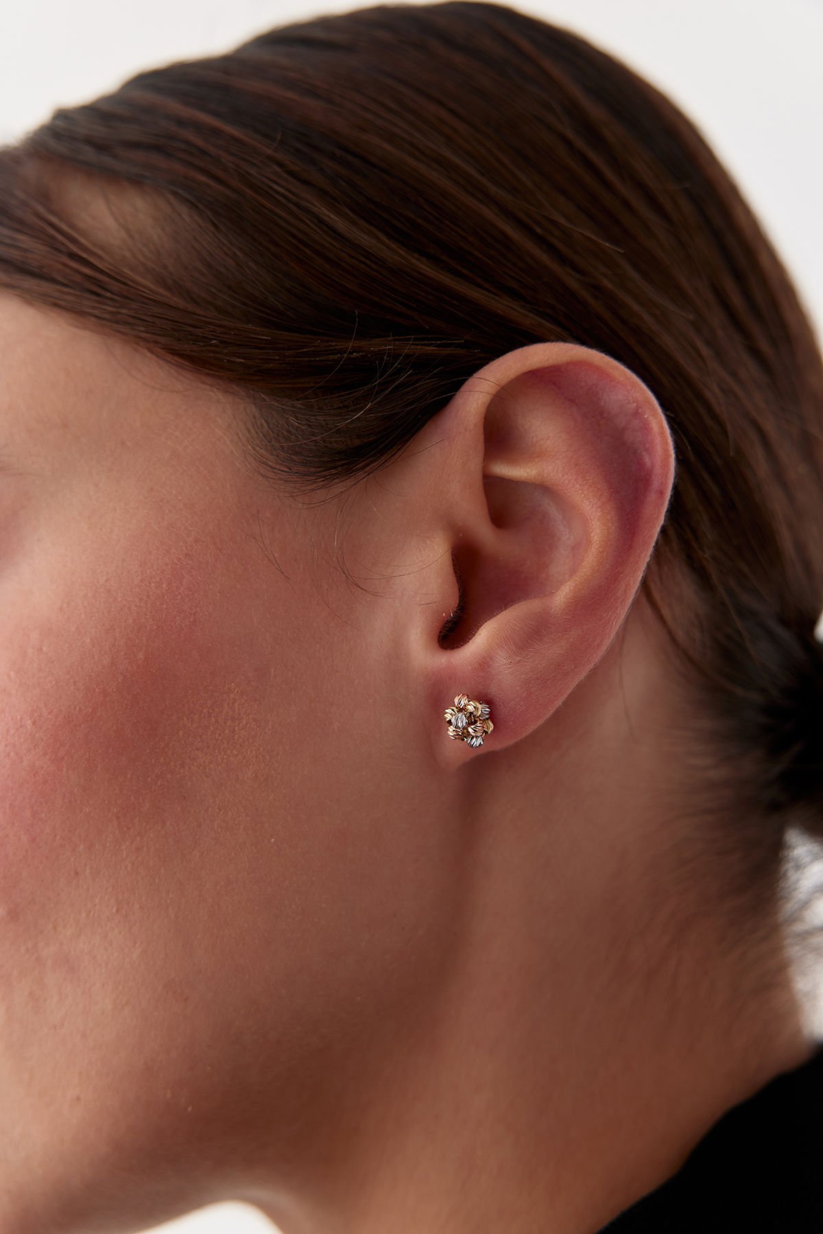 Altın Renkli Basket Küpe