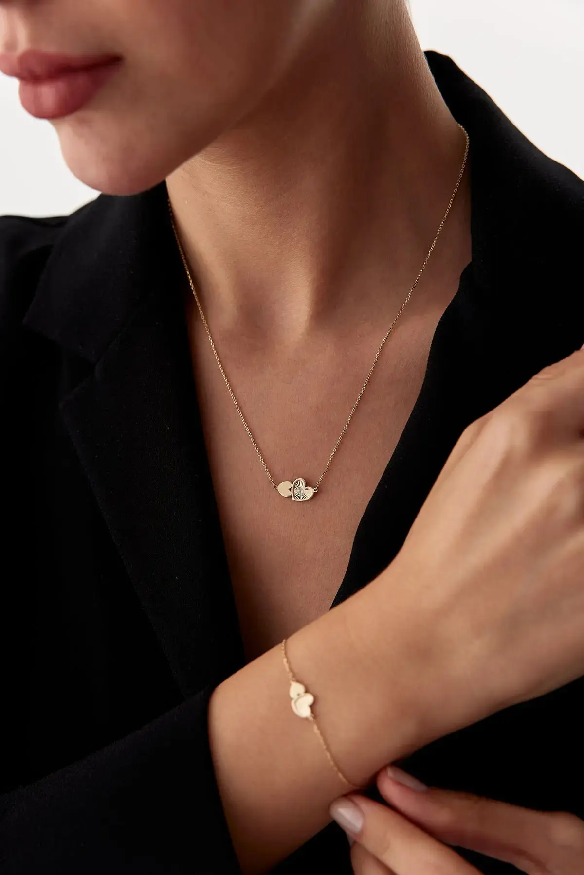 ALTIN KALEMLİ KALP SET