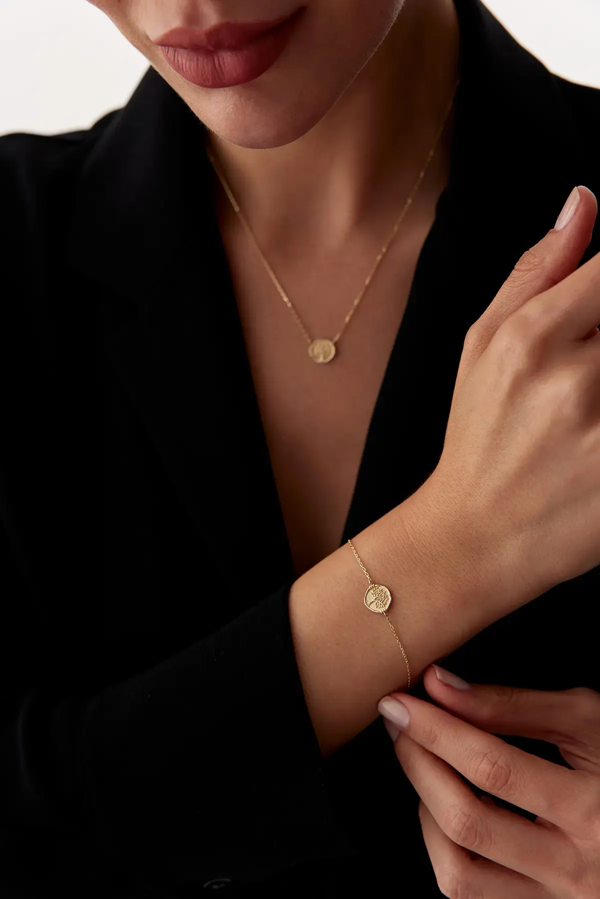 Altın Antik Yaşam Ağacı Set