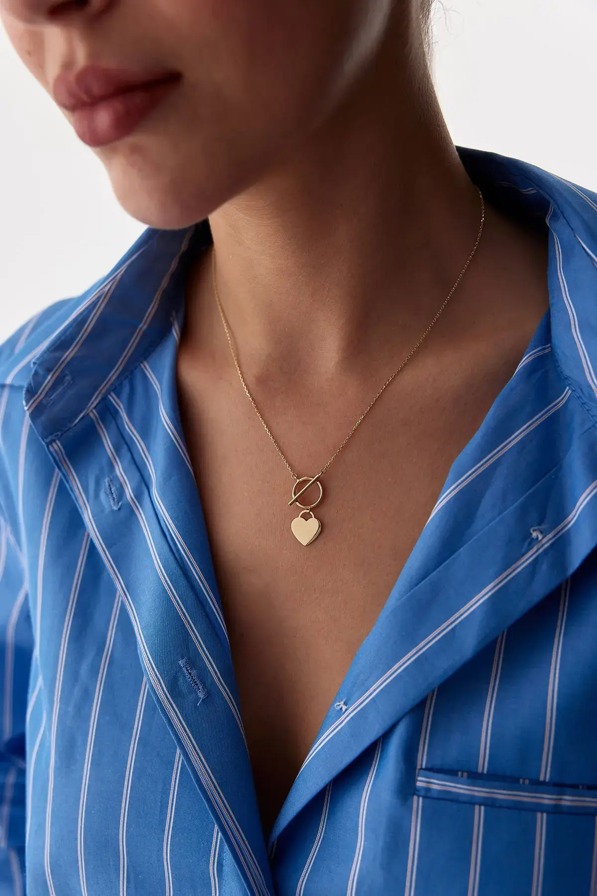 ALTIN TASARIM KALP KOLYE