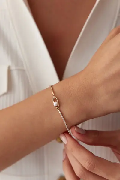 Altın Pearl Bangle