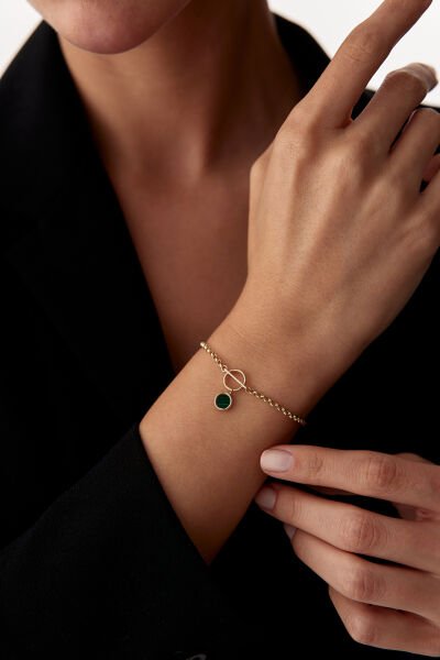 Altın Doc Malachite Bileklik