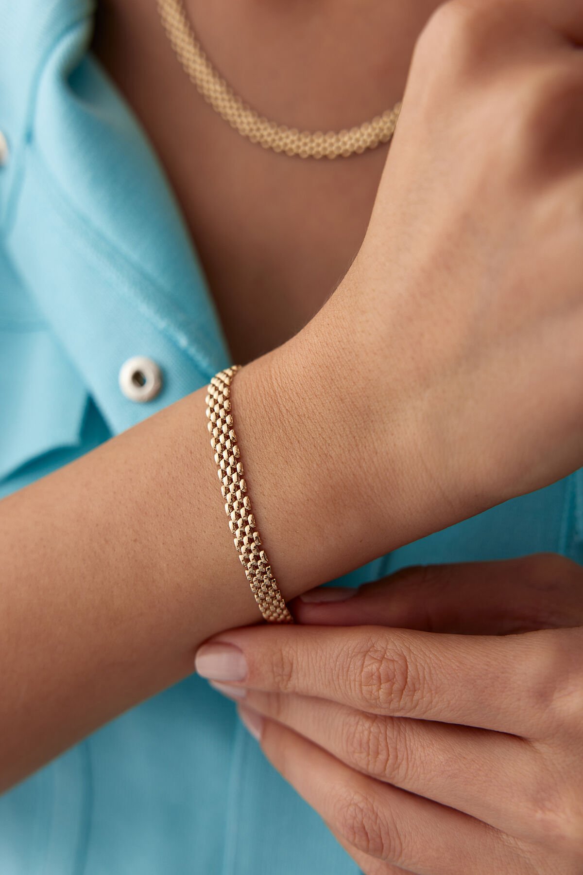 ALTIN HASIR BİLEKLİK