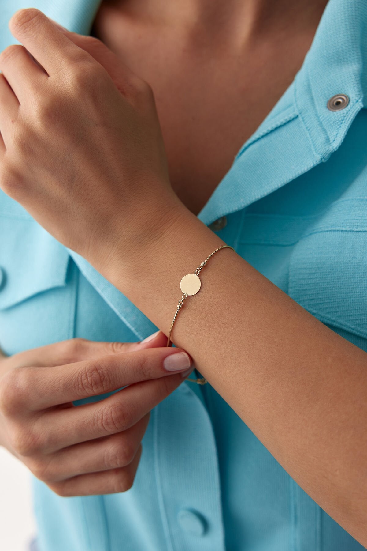 Altın Plaka Bileklik