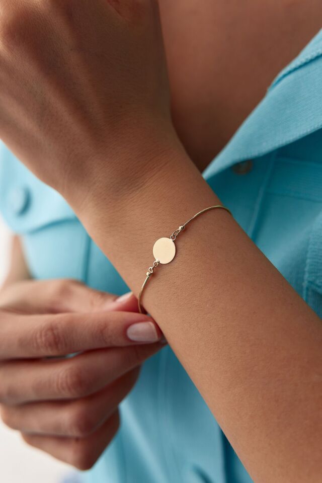 Altın Plaka Bileklik