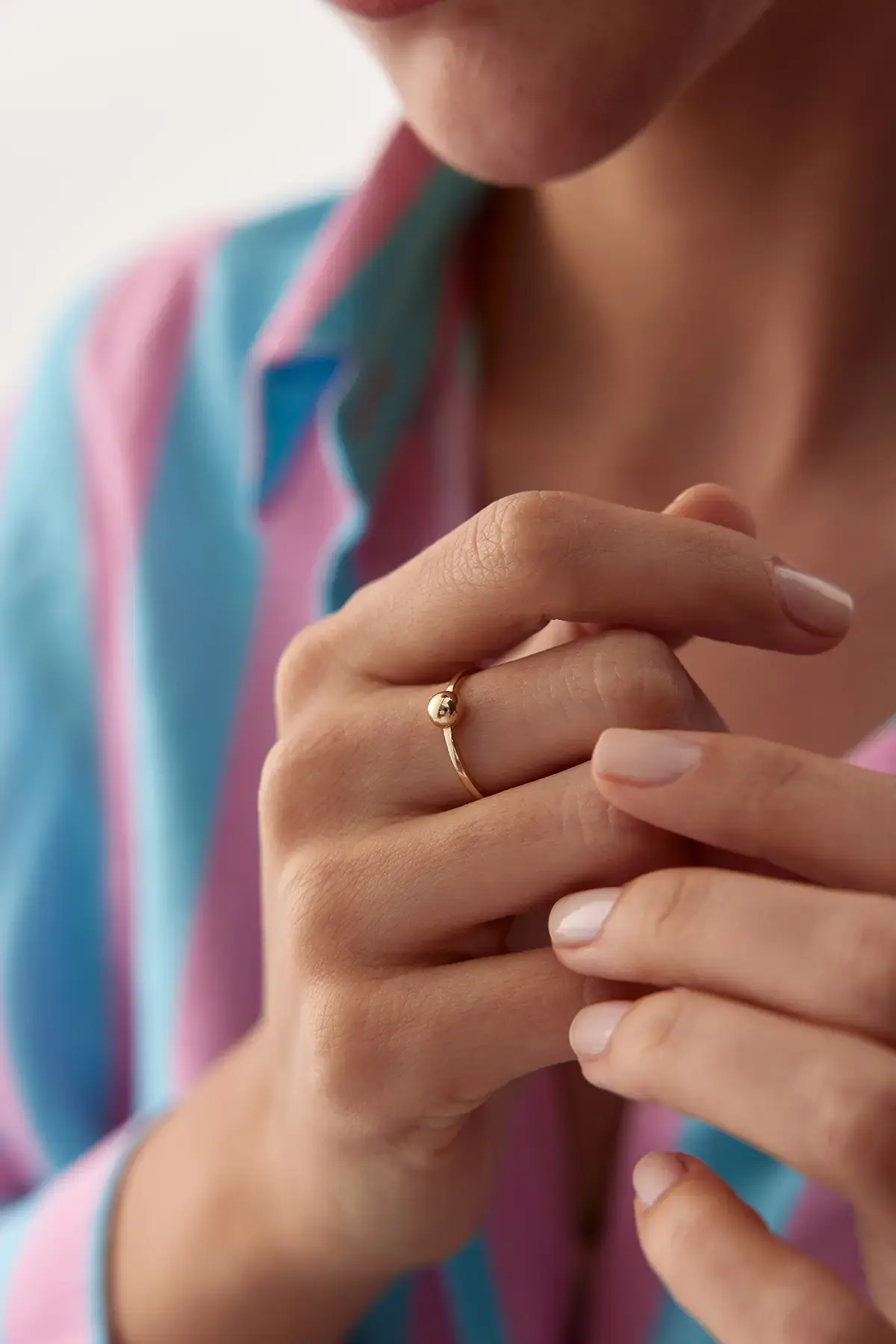 Altın Mini Ball Ring