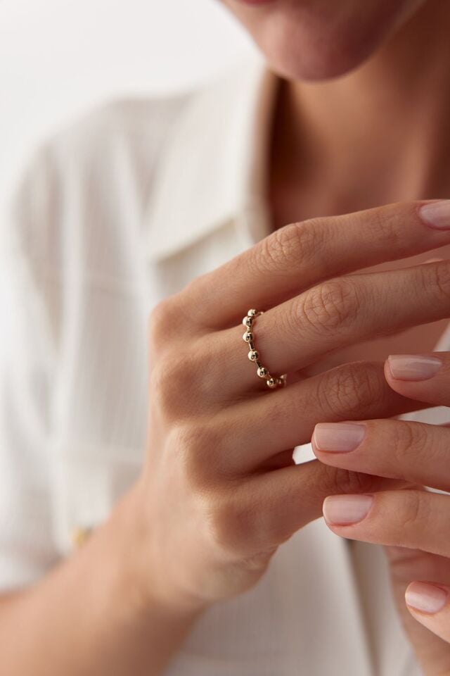 Altın Mini Küre Yüzük