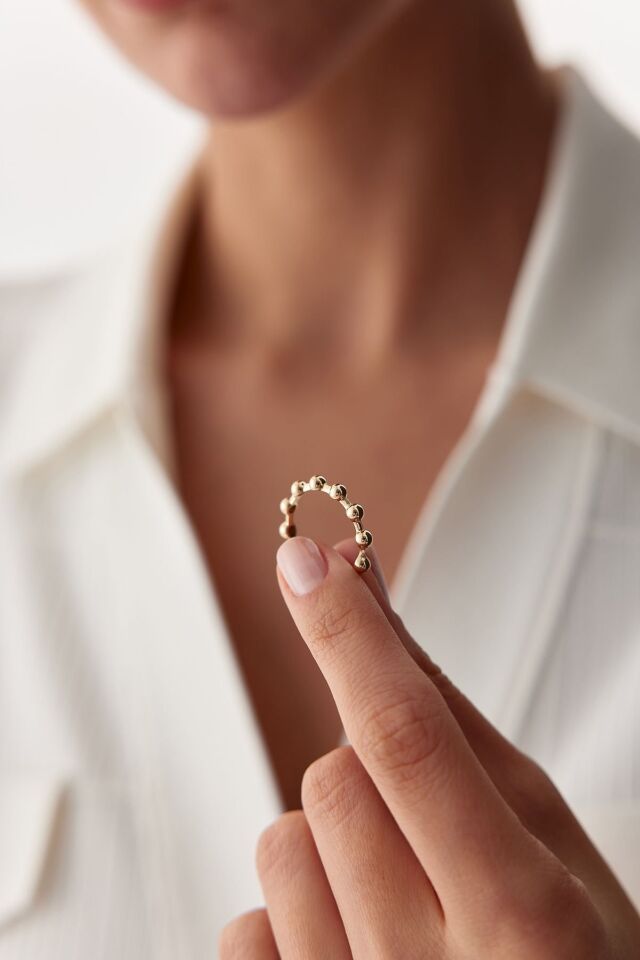 Altın Mini Küre Yüzük