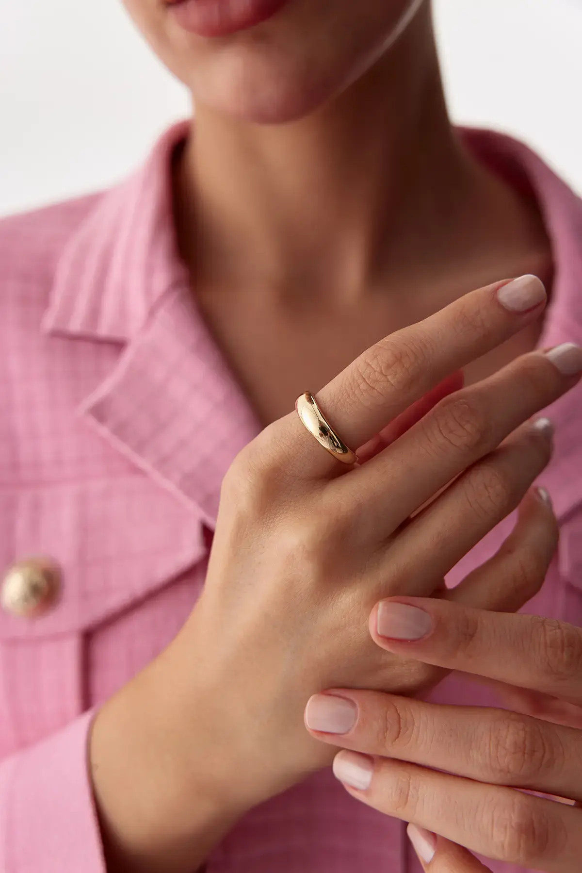 Altın Basic Yüzük